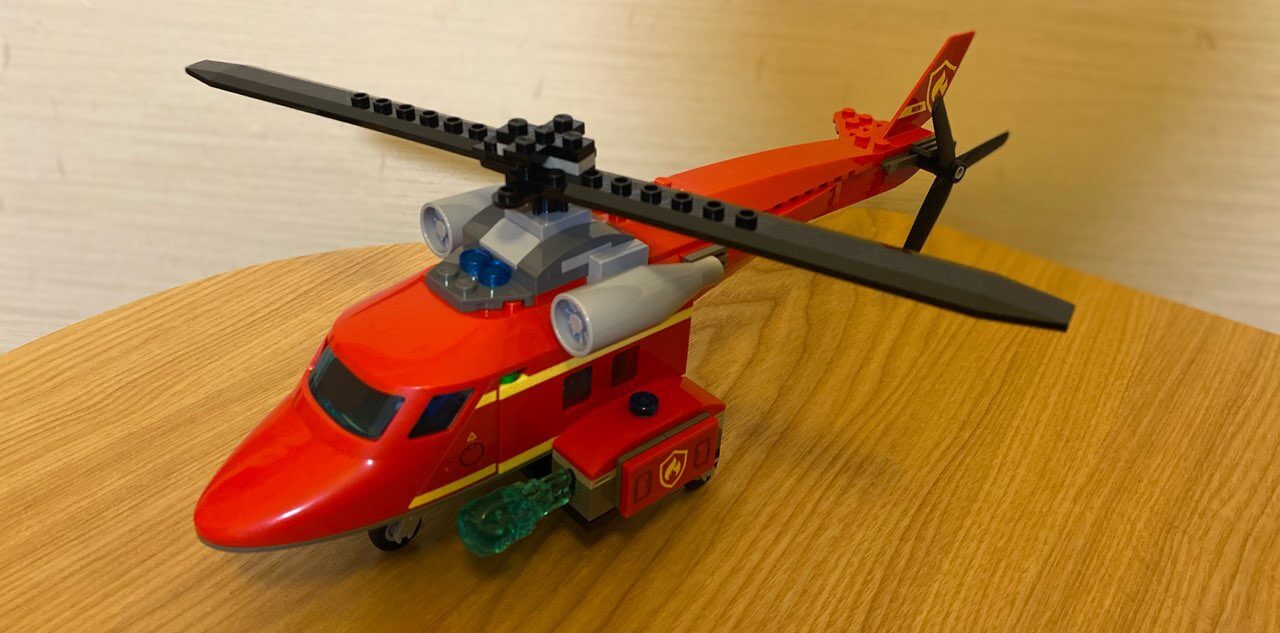 legoで作ったヘリコプター